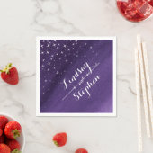 Weddenschap sterrennacht paarse aangepaste servett servet (Insitu)