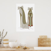 Weddenschap Stiletto High Heels Art Poster (Keuken)