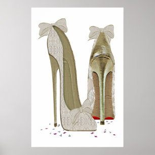 Weddenschap Stiletto High Heels Art Poster