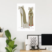 Weddenschap Stiletto High Heels Art Poster (Thuiskantoor)