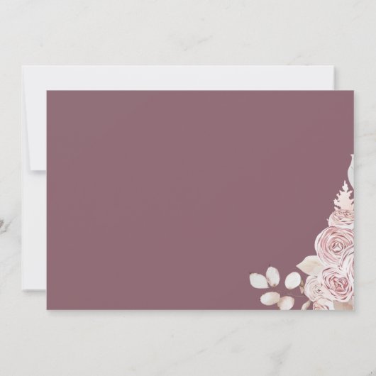 Weddenschap Stof Roze Stempel Bewaar datum Kaart (Achterkant)