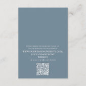 Weddenschap Stusty Blue Details QR Code Eenvoudige Informatiekaartje (Achterkant)