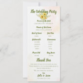 Weddenschap Sunflower Yellow Cute Waterverf Kaart (Achterkant)