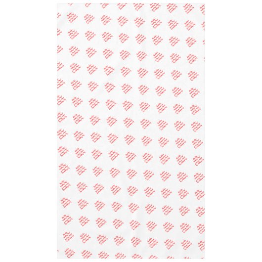 Weddenschap Tafel Red Typografie Tafelkleed (Voorkant)