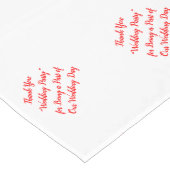 Weddenschap Tafel Red White Typografie Lange Tafelloper (Hoek)