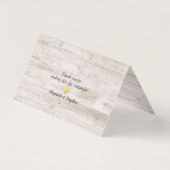 Weddenschap Tafelnummer Chic Floral Wood Lichten (Achterkant)