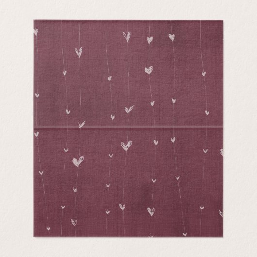 Weddenschap Tafelnummer Gold Rozen Burgundy Red (Binnenkant ongevouwen)