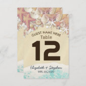 Weddenschap Tafelnummer zomerstrand (Voorkant / Achterkant)