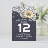 Weddenschap Tafelnummers plaatsen Zonnebloemen Lic (Staand voorkant)