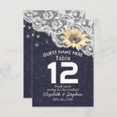 Weddenschap Tafelnummers plaatsen Zonnebloemen Lic (Voorkant / Achterkant)