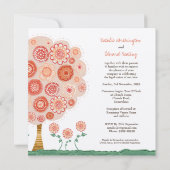 Weddenschap Tangerine Boom Afdrukbare unieke uitno Kaart (Achterkant)