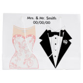 Weddenschap-tas, bruiloft bedankt voor cadeautas (Achterkant)