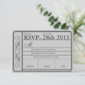 Weddenschap Ticket RSVP II Punchout Gray (Staand voorkant)