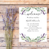 Weddenschap-tijdlijnprogramma lavender eucalyptus flyer
