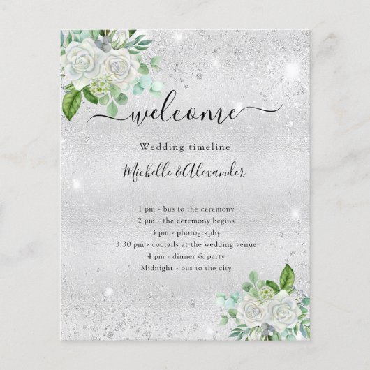 Weddenschap tijdlijnprogramma zilvergriep flyer (Voorkant)