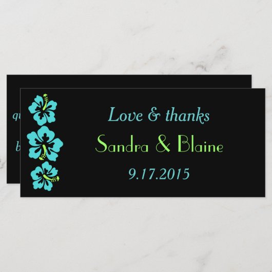 Weddenschap - Tropisch - Hibiscus Blue (Voorkant / Achterkant)