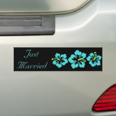 Weddenschap - Tropisch - Hibiscus Blue Bumpersticker (Op auto)