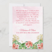 Weddenschap Tropische bloemen Gold Kaart (Achterkant)