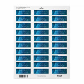 Weddenschap Turquoise Blauwgroen Aqua Blue Stars L Etiket (Full Sheet)