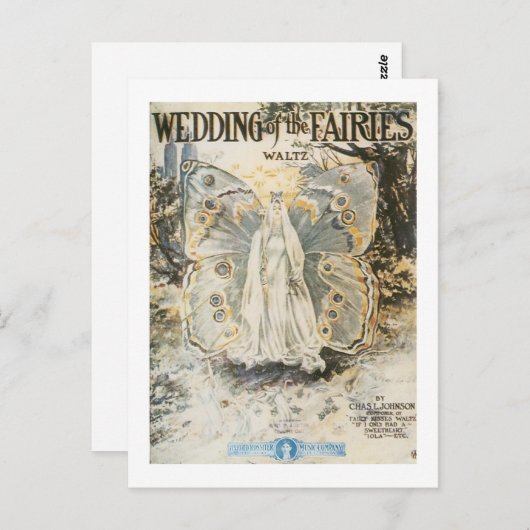 Weddenschap tussen de feeën briefkaart (Voorkant / Achterkant)