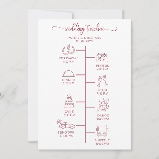 Weddenschap tussen internetpagina's Chic Script We Bedankkaart (Voorkant)