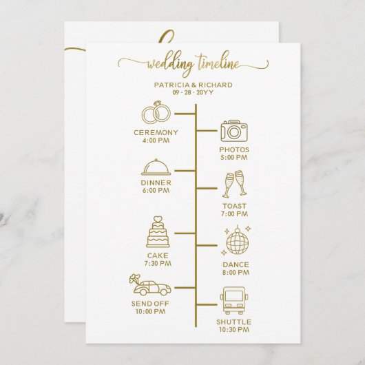 Weddenschap tussen internetpagina's Chic Script We Bedankkaart (Voorkant / Achterkant)