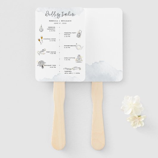 Weddenschap tussen rondleidingen Modern icons Prog Handwaaier (Voorkant en achterkant)