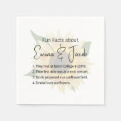 Weddenschap tussen zonnebloem en vette feiten servet (Voorkant)