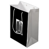 Weddenschap Tuxedo Best Man Black Gift Bag Medium Cadeauzakje (Voorkant Gekanteld)