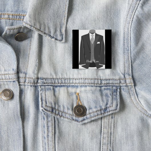 Weddenschap Tuxedo Best Man Pin Button Badge Gift (In situ)
