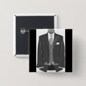 Weddenschap Tuxedo Best Man Pin Button Badge Gift (Voorkant /achterkant)