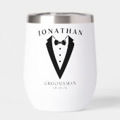 Weddenschap Tuxedo - Gepersonaliseerde Groomsman (Achterkant)