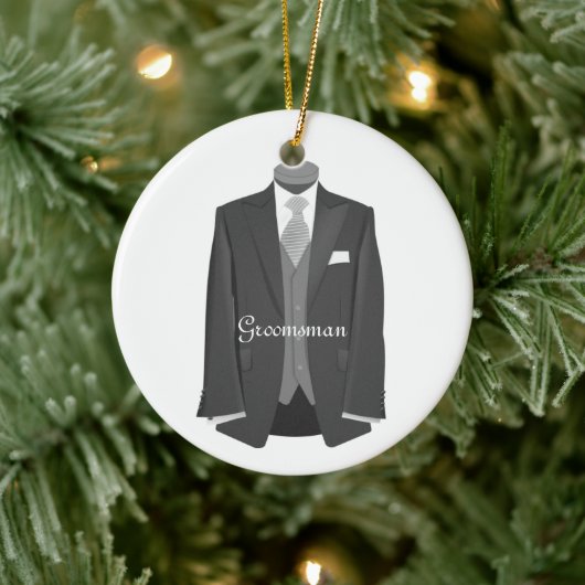 Weddenschap Tuxedo Groomsman Ornament (Boom)