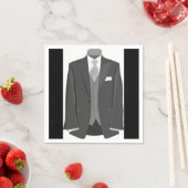 Weddenschap Tuxedo Paper Napkins Servetten (Insitu)