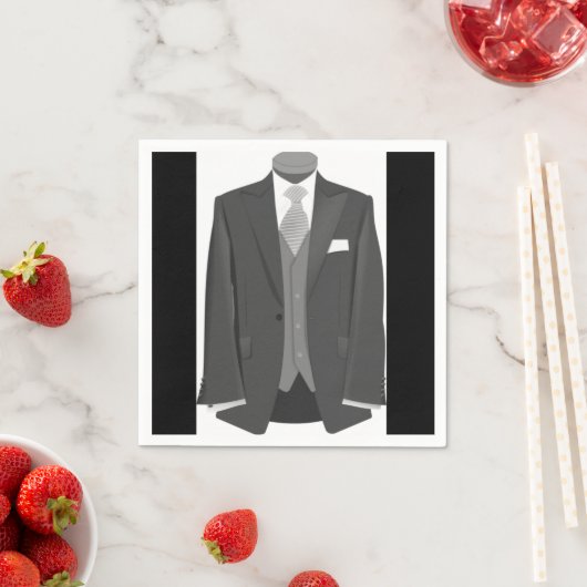 Weddenschap Tuxedo Paper Napkins Servetten (Insitu)