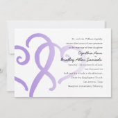 Weddenschap twee eenvoudige harten Paars Kaart (Voorkant)