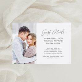 Weddenschap Twee rondgestuurd details met foto Informatiekaartje