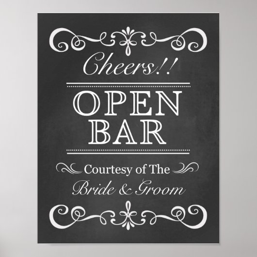 Weddenschap - Twitter-bord met open boog Poster (Voorkant)