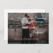 Weddenschap uitgesteld briefkaart (Voorkant / Achterkant)