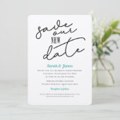 Weddenschap Uitgesteld Sla de nieuwe datum op Kaart (Staand voorkant)