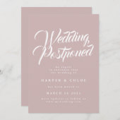 Weddenschap uitgesteld Verander de datum Save The Date (Voorkant / Achterkant)