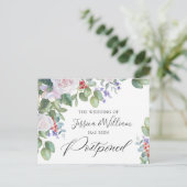 Weddenschap Uitgestelde datum legante blauwe Rozen Briefkaart (Staand voorkant)