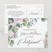 Weddenschap Uitgestelde datum legante blauwe Rozen Briefkaart (Voorkant / Achterkant)