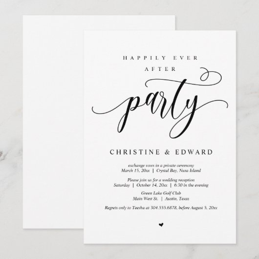 Weddenschap-uitlopement, gelukkig altijd na partij kaart (Voorkant / Achterkant)