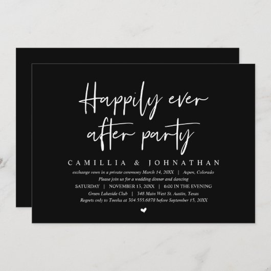 Weddenschap-uitlopement, gelukkig altijd na partij kaart (Voorkant / Achterkant)