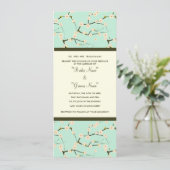 Weddenschap Uitnodiging Blauwe Kerry Blossom (Staand voorkant)
