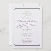 Weddenschap Uitnodiging Elegant Border (Voorkant)