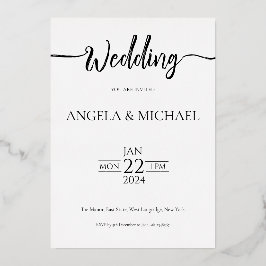 Weddenschap Uitnodiging Elegant Calligrafie