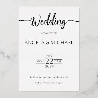 Weddenschap Uitnodiging Elegant Calligrafie