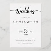 Weddenschap Uitnodiging Elegant Calligrafie (Voorkant)